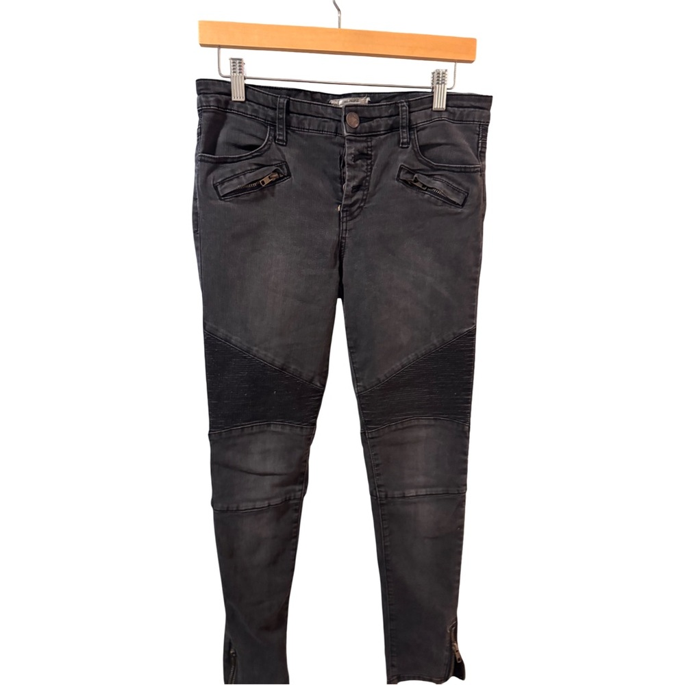 Free People Women's Black Moto Jeans